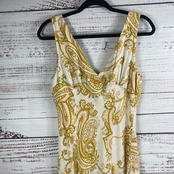 Cream Sleeveless V-Neck Maxi Sundress - Picture 2 of 7